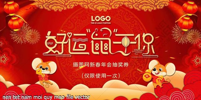 nen tet nam moi quy mao file vector